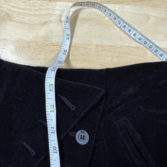 RTA NWT Margot Velvet High Rise Foldover Waist Pant Corpus Black Size S *Flaw* - Picture 11 of 13